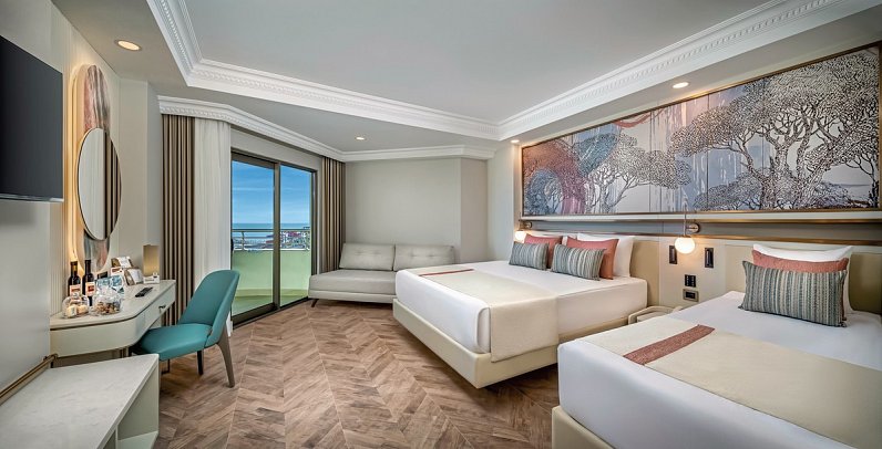 Delphin Palace - Wohnbeispiel Doppelzimmer Meerblick (Zimmercodierung DBM)