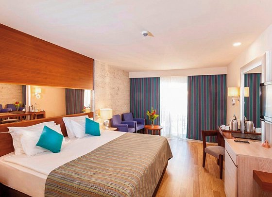 Melas Lara Hotel - Wohnbeispiel Doppelzimmer seitl. Meerblick (Zimmercodierungen DBN & DCN)