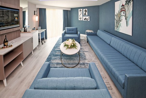 Royal Wings Hotel - Wohnbeispiel Juniorsuite Meerblick (Zimmercodierung JBM)