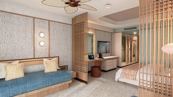 Trendy Perge Resort & Suites - Modellbild Wohnbeispiel Doppelzimmer Deluxe Superior (Zimmercodierungen DSG & DSC)