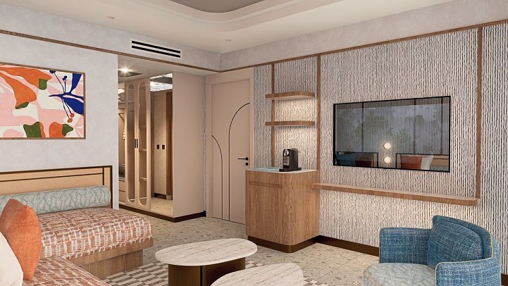 Trendy Perge Resort & Suites - Modellbild Wohnbeispiel Suite Familie (Zimmercodierungen WIG & WIQ)