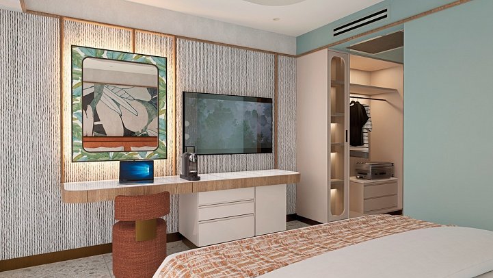 Trendy Perge Resort & Suites - Modellbild Wohnbeispiel Maisonette Swim-Up (Zimmercodierung MBQ)