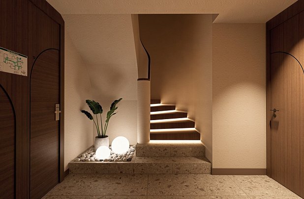 Trendy Perge Resort & Suites - Modellbild Wohnbeispiel Maisonette Swim-Up (Zimmercodierung MBQ)