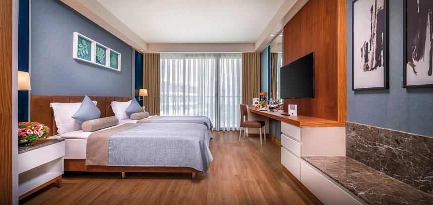 Baia Lara - Wohnbeispiel Doppelzimmer Landblick (Zimmercodierungen DBL & DCL)