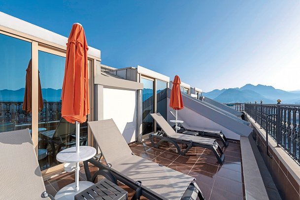 Megasaray Westbeach Antalya - Wohnbeispiel Terrace Superior Room (Zimmercodierung US1)