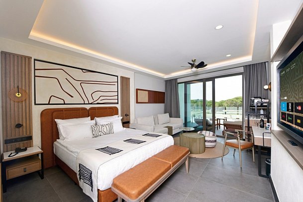 Ethno Belek - Wohnbeispiel Doppelzimmer Deluxe Swim Up Waldblick (Zimmercodierung DD2)