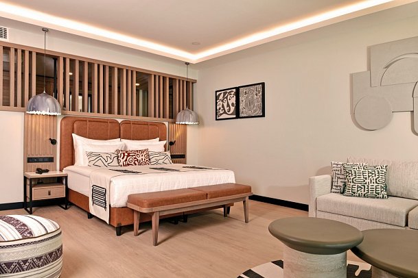 Ethno Belek - Wohnbeispiel Doppelzimmer Superior Jacuzzi Meerblick (Zimmercodierung DSM)