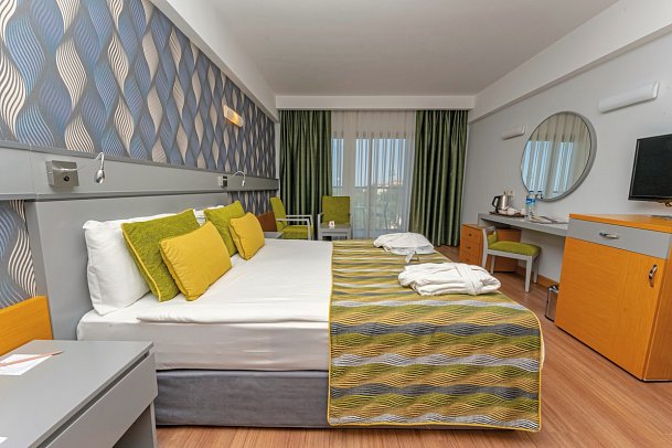 Sunis Hotel Kumköy Beach Resort - Wohnbeispiel Doppelzimmer Meerblick (Zimmercodierungen DBM & DBN)