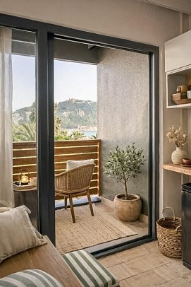 ananea Kleopatra Beach - Modellbild Wohnbeispiel Doppelzimmer seitl. Meerblick (Zimmercodierungen DBN & SBN)