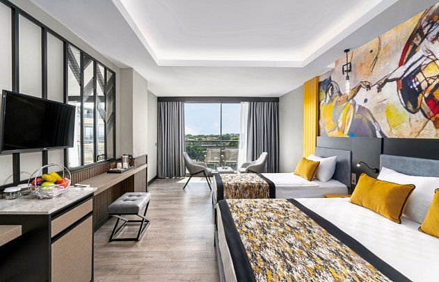 Arnor De Luxe Hotel & Spa - Wohnbeispiel Doppelzimmer Komfort Meerseite (Zimmercodierung DFM)