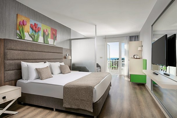 Monachus Family Resort Sorgun - Wohnbeispiel Doppelzimmer Meerblick (Zimmercodierungen DBM & DCM)