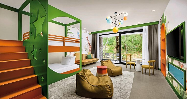 NG Phaselis Bay - Wohnbeispiel Familienzimmer Theme Deluxe Waldblick (Zimmercodierung FD3)