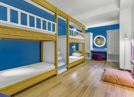 Telatiye Resort - Wohnbeispiel Familienzimmer mit Etagenbett (Zimmercodierung FX1)