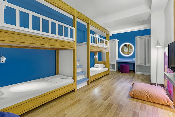 Telatiye Resort - Wohnbeispiel Familienzimmer mit Etagenbett (Zimmercodierung FX1)