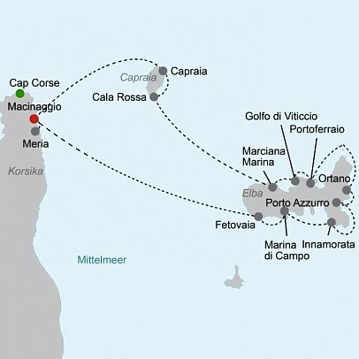 Katamaran Kreuzfahrt Korsika - Elba