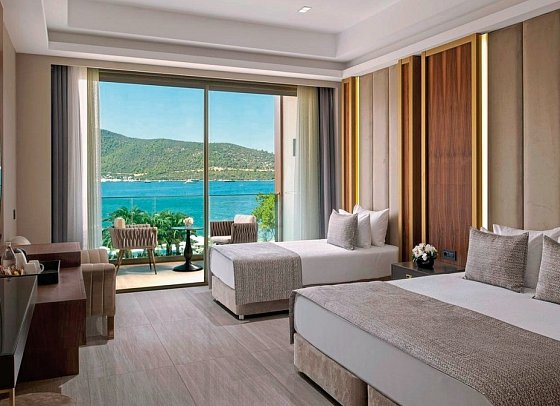 Vogue Hotel Supreme Bodrum - Wohnbeispiel Doppelzimmer Superior Meerblick (Zimmercodierungen DSM & DCM)