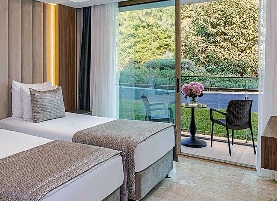Vogue Hotel Supreme Bodrum - Wohnbeispiel Doppelzimmer Garten Annex (Zimmercodierungen D1V & DC1)