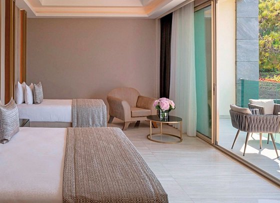 Vogue Hotel Supreme Bodrum - Wohnbeispiel Doppelzimmer Deluxe Corner Landblick (Zimmercodierung DB1)