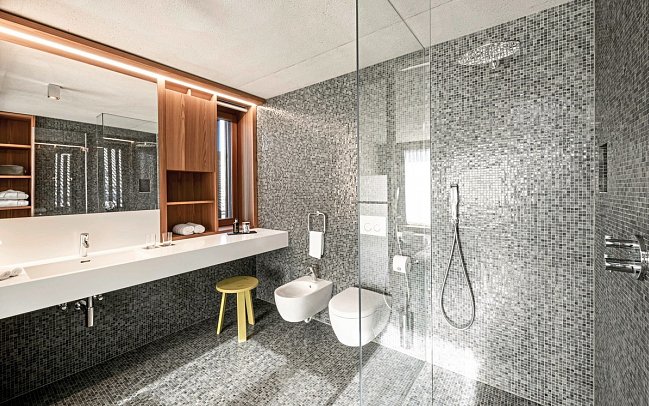 La Paula Apartments & Suites - Bad im Appartement Cortina (Zimmercodierung AB1)