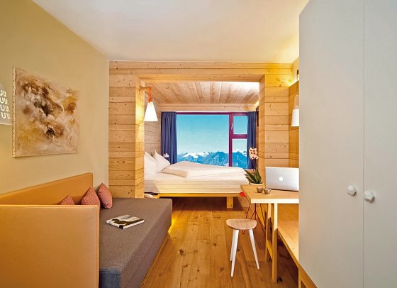 Glacier Hotel Grawand - Wohnbeispiel Doppelzimmer Panorama (Zimmercodierung DB1)