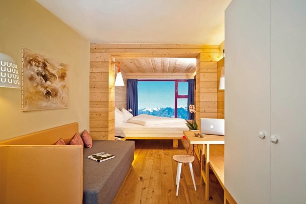 Glacier Hotel Grawand - Wohnbeispiel Doppelzimmer Panorama (Zimmercodierung DB1)