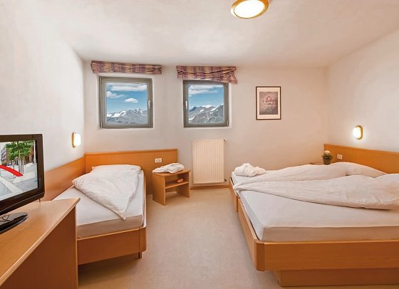 Glacier Hotel Grawand - Wohnbeispiel Dreibettzimmer (Zimmercodierung TB1)