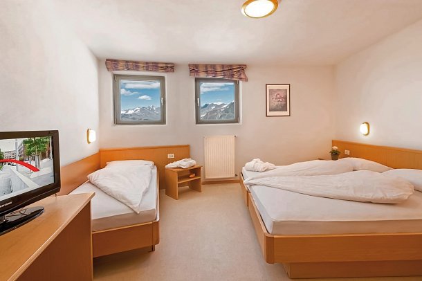 Glacier Hotel Grawand - Wohnbeispiel Dreibettzimmer (Zimmercodierung TB1)
