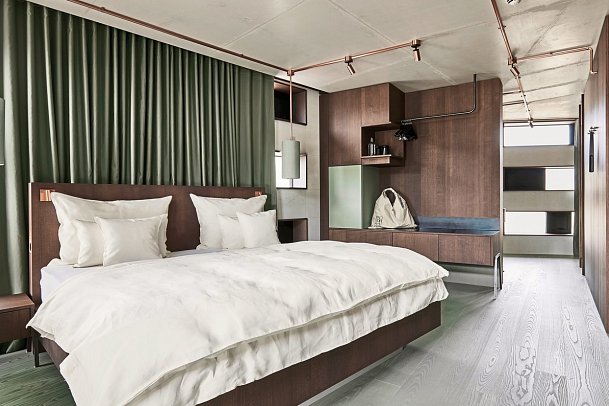 Boutique Hotel Badhaus - Wohnbeispiel Doppelzimmer Deluxe Turmzimmer (Zimmercodierung DD2)