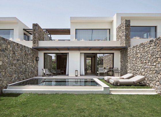 The Olivar Suites - Wohnbeispiel Suite Ionian Strandlage Privatpool (Zimmercodierungen WBO & W2R)