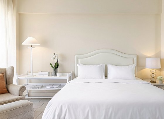 Grecotel Eva Palace - Wohnbeispiel Doppelzimmer Panoramic Meerblick (Zimmercodierung DBM)
