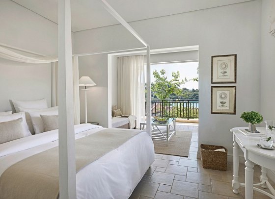 Grecotel Eva Palace - Wohnbeispiel Junior Suite Meerblick (Zimmercodierung JBM)