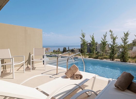 Mythos Panorama - Wohnbeispiel Doppelzimmer Meerblick Sharing Pool (Zimmercodierung D1Q)