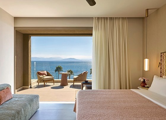 Avali, Mar-Bella Collection - Wohnbeispiel Rooftop Deluxe Double Room Front Sea View (Zimmercodierung DD1)