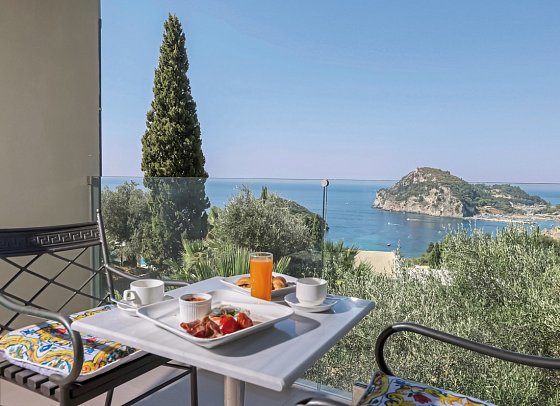Paleokastritsa Palace - Wohnbeispiel Doppelzimmer seitl. Meerblick (Zimmercodierung D1N)