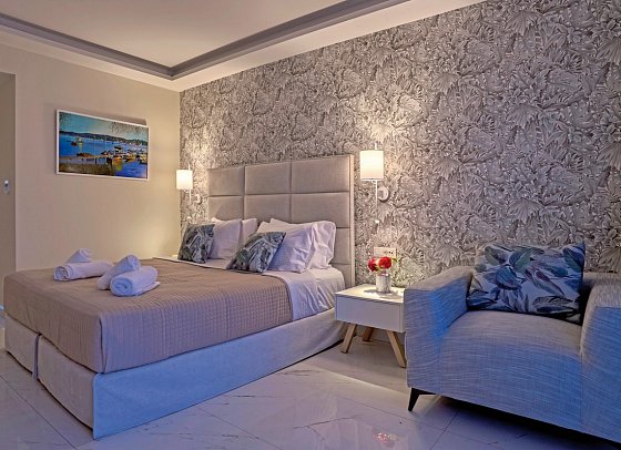 Ibiscus Hotel Corfu - Wohnbeispiel Suite Meerblick Privatpool (Zimmercodierung W1R)