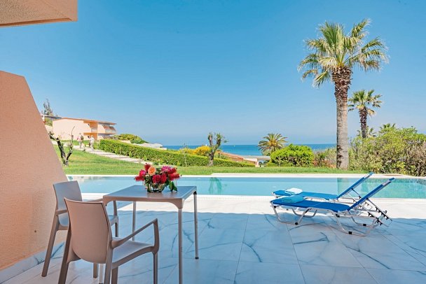Ibiscus Hotel Corfu - Wohnbeispiel Doppelzimmer Swim-Up (Zimmercodierung DBQ)