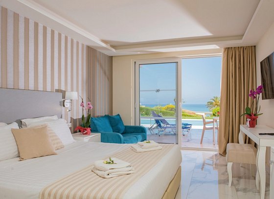 Ibiscus Hotel Corfu - Wohnbeispiel Doppelzimmer Swim-Up (Zimmercodierung DBQ)