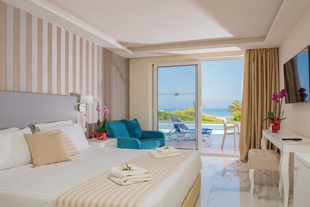 Ibiscus Hotel Corfu - Wohnbeispiel Doppelzimmer Swim-Up (Zimmercodierung DBQ)