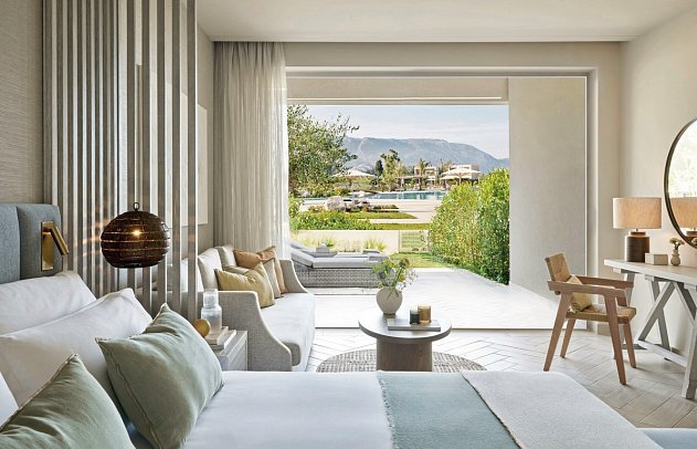 Ikos Odisia - Wohnbeispiel Juniorsuite Privatgarten Poolblick (Zimmercodierung JBP)