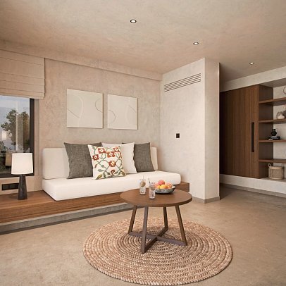 Alkyna Lifestyle Beach Resort - Wohnbeispiel Open Plan Suite Gemeinschaftspool Meerblick (Zimmercodierung WB2)