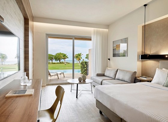 Euphoria Resort - Wohnbeispiel Doppelzimmer seitl. Meerblick Gemeinschaftspool (Zimmercodierung D1N)