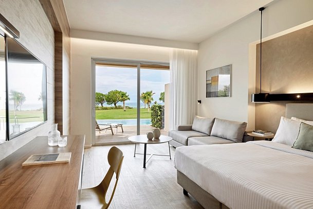 Euphoria Resort - Wohnbeispiel Doppelzimmer seitl. Meerblick Gemeinschaftspool (Zimmercodierung D1N)