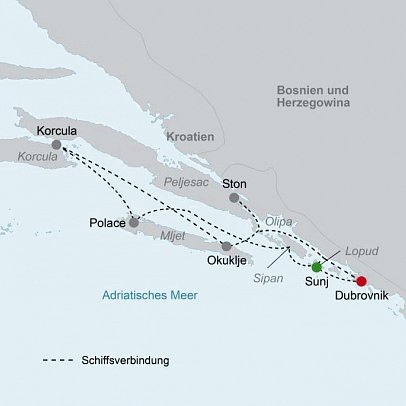 Segelyacht Kreuzfahrt (ab/bis Dubrovnik)