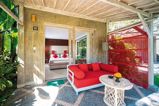 Segara Village Hotel - Beispiel Terrasse Bungalow (Zimmercodierung BB1)