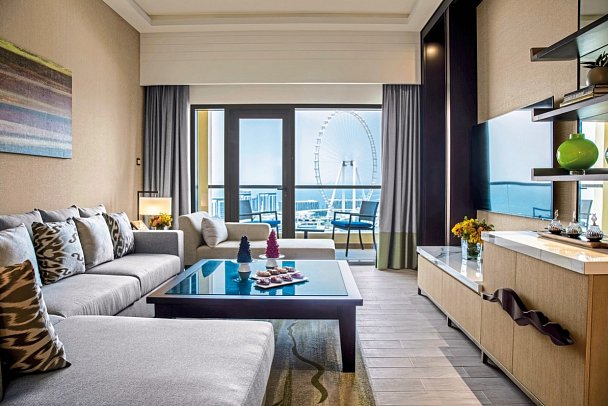 Amwaj Rotana Jumeirah Beach - Wohnbeispiel Sea Front One Bedroom Suite with Balcony and Lounge Access (Zimmercodierung WBO)