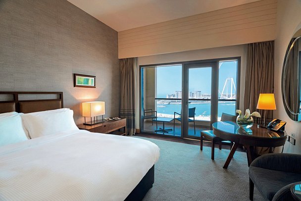 Amwaj Rotana Jumeirah Beach - Wohnbeispiel Ain Dubai sea view room with balcony (Zimmercodierung DBM)
