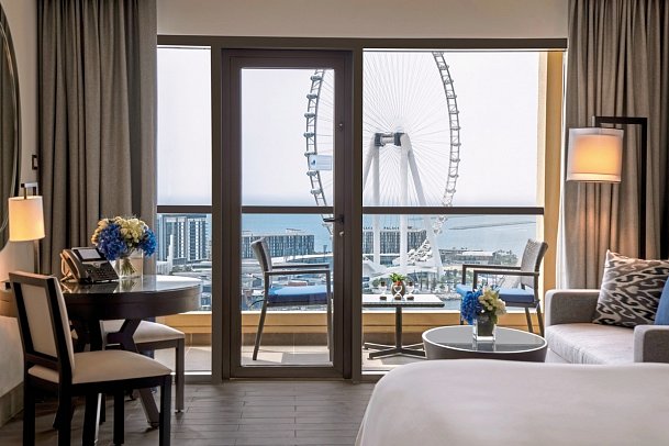 Amwaj Rotana Jumeirah Beach - Wohnbeispiel Ain Dubai sea view room with balcony (Zimmercodierung DBO)