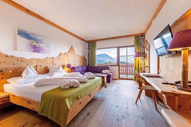 Natur & Wellnesshotel Höflehner - Wohnbeispiel Doppelzimmer Nord Bergblick (Zimmercodierung DB2)