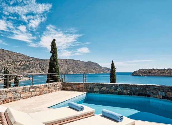 Phãea Blue, Elounda, Crete - Wohnbeispiel Deluxe Bungalow Meerblick beheizter Privatpool (Zimmercodierung BD1)