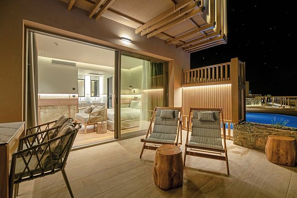 Senseana Sea Side Resort & Spa - Wohnbeispiel Doppelzimmer Swim Up Gemeinschaftspool (Zimmercodierung DBQ)